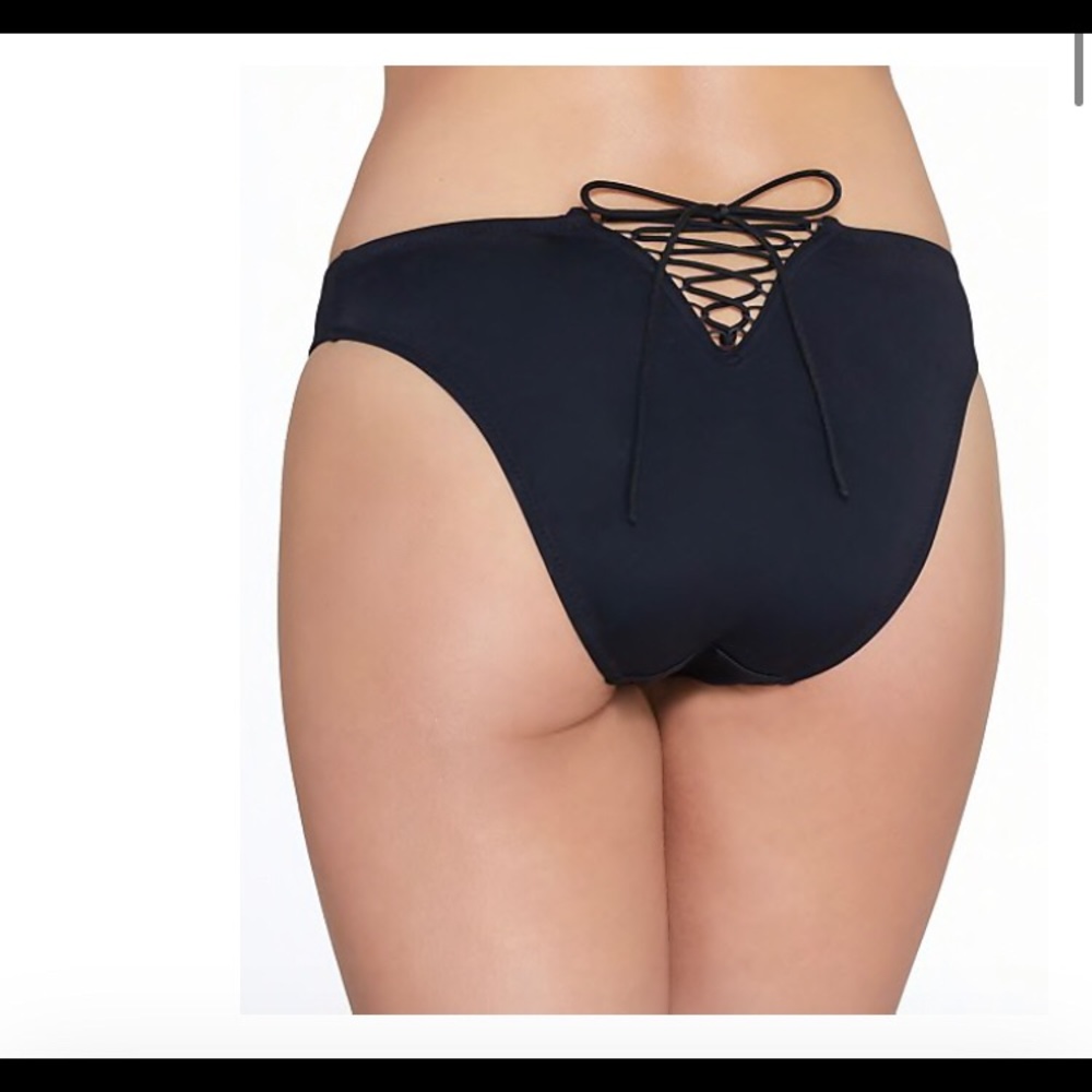 🆕 POUR MOI Lace Up Back Bikini Brief in Black